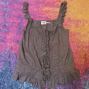 DONATING SOON Juicy polka dot boho ruffled top